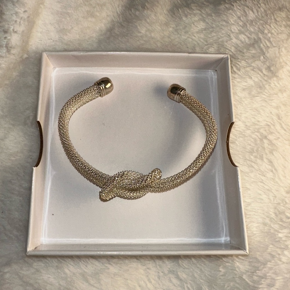 Gold Knot Mesh Cuff Bracelet - Women Jewelry